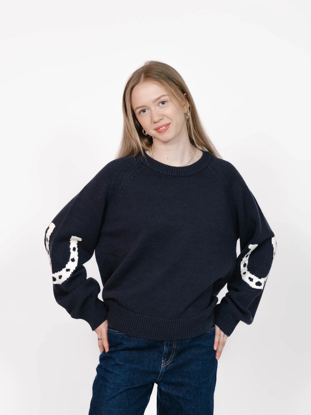 Smash + Tess Navy Yeehaw Sweater M/L